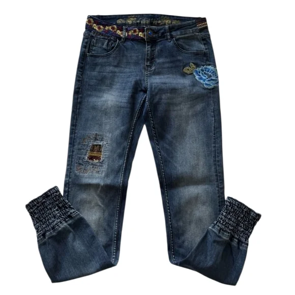 Desigual Boho Hippie Joggers Style Jeans Size 32 - Picture 1 of 10